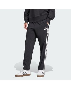 adidas Essentials 3-Stripes Stanford Trousers Open Hem - Black