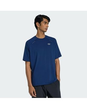 adidas Tech Trefoil Essentials Polyester T-Shirt - Blau