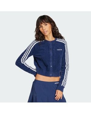 adidas Fluffy Knitted Cardigan - Blue