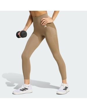 adidas Optimé Essentials No Front Rise Seam 7/8 Leggings - White