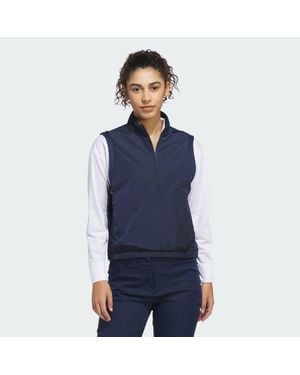 adidas Beyond The Course Climawarm Half-Zip Loose Vest - Blue