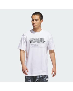 adidas Basketball Graphic T-Shirt - Weiß