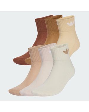 adidas Mid Ankle Socks 6 Pairs - Brown