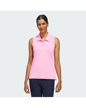 adidas Ultimate365 Jacquard Sleeveless Poloshirt - Pink