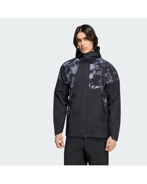 adidas Terrex Xperior 2.5 Layer Hybrid Primeknit Spray Dye Climaproof Jacket - Blue