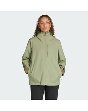 adidas Chaqueta Impermeable Terrex Multi 2.5 Layer Climaproof - Verde
