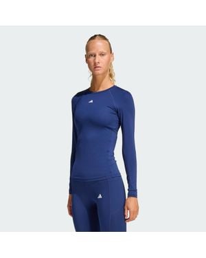 adidas Techfit Long Sleeve Training Long-Sleeve Top - Blue