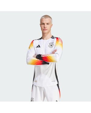 adidas Germany 24 Long Sleeve Home Authentic Jersey - White
