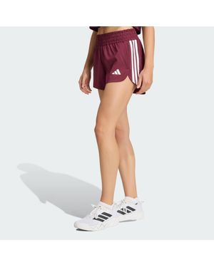 adidas Pacer Workout Woven High Rise Shorts - Orange