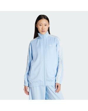 adidas Originals Satin Firebird Track Top Ruffle 3-Stripes - Blue