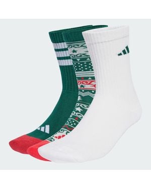 adidas Christmas Graphic Crew Sock 3Pair Pack - Green