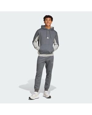 adidas Sportswear Fleece Colorblock Hooded Tracksuit - Grey