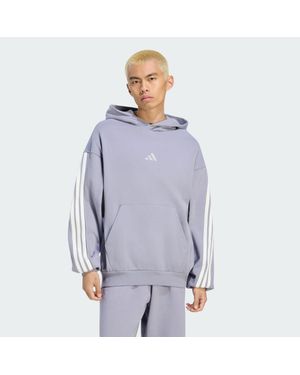 adidas Sudadera Con Capucha Kit 3 Stripes - Azul