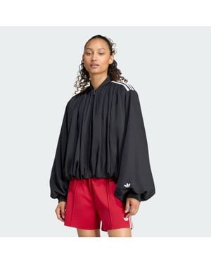 adidas Chaqueta Deportiva Plisada De Satén - Azul