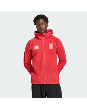 adidas Poc Presentation Wear Fleece Jacket - Red
