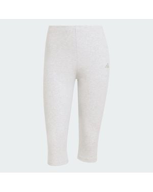 adidas Seasonal Essentials Rib Capri Leggings - White