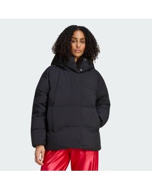 adidas Helionic Down Puffer Hooded Jacket - Black