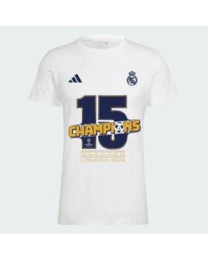 adidas Real Madrid Ucl Winners T-Shirt - White