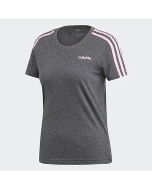adidas Essentials 3-Stripes Tee - Grey