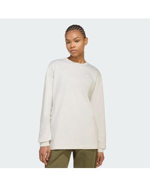 adidas Suéter Essentials Oversize De Manga Larga - Blanco