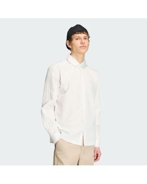 adidas 3 Stripes Button Up Shirt - White