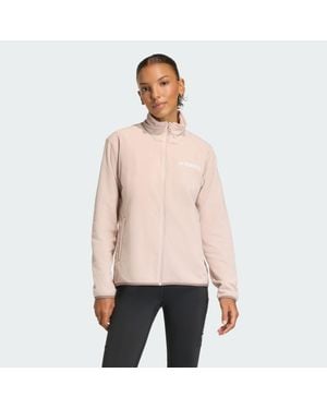 adidas Multi Essentials Full-Zip Fleece Jacket - Natural