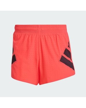 adidas Adizero Road To Records Split Shorts - Red