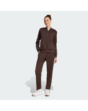 adidas Essentials 3-Stripes Track Suit - Brown