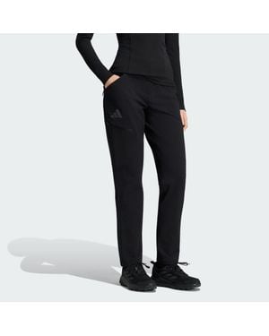 adidas Terrex Xperior Pro Brushed Softshell Tracksuit Bottoms - Black