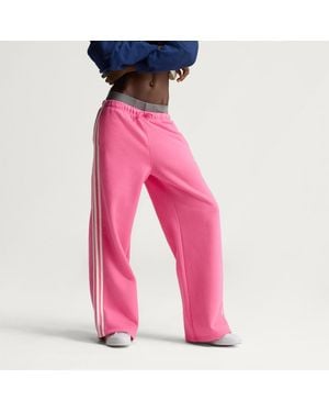 adidas Adisignature 3 Stripes Open Hem Sweatjoggers - Pink
