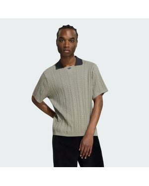 adidas Camiseta De Fútbol De Punto Trenzado - Gris