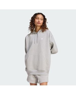 adidas Essentials Oversized Fleece Hoodie - Grey