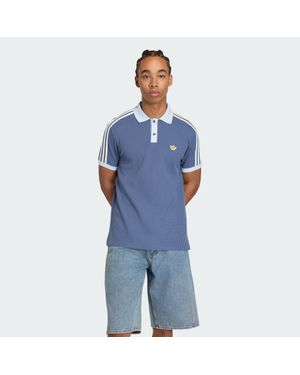 adidas Poloshirt Aus Waffelstrick - Blau