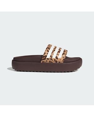 adidas Adilette Platform Slides - Brown