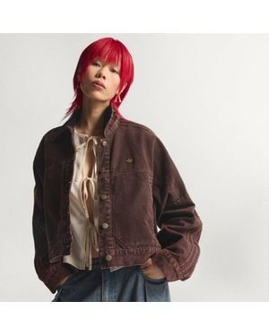 adidas Canvas Tracktop Jacket - Brown