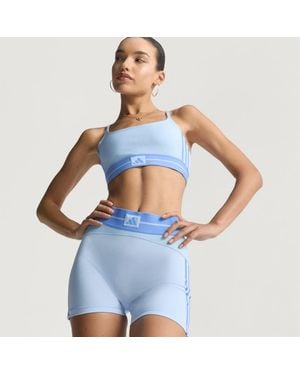 adidas Hyperglam Rib 4 Short Leggings - Blue