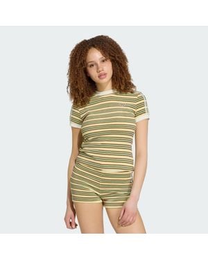 adidas Originals Summer Glow Slim Striped T-Shirt - Green