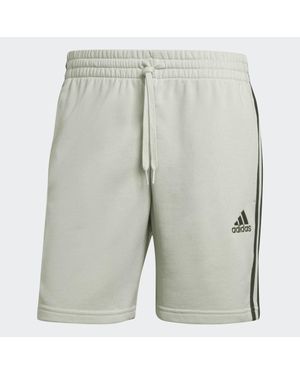 adidas Essentials French Terry 3-Stripes Shorts - Grey
