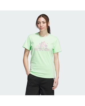 adidas Floral Badge Of Sport Graphic T-Shirt - Green