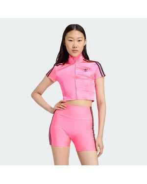adidas Originals Adicolor Short Sleeve Track Top - Pink