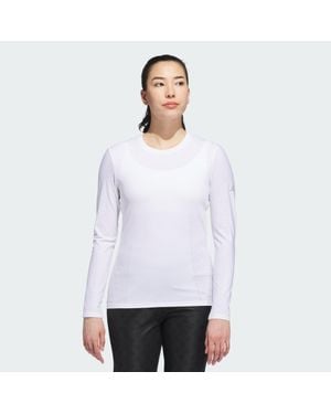 adidas Ultimate365 Tour Engineered Long Sleeve Slim Top - White