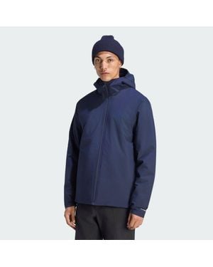 adidas Terrex Multi Essentials Climaproof Insulated Hooded Jacket - Blue
