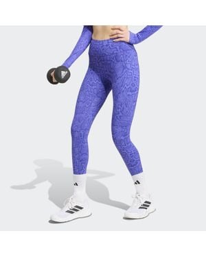 adidas Optime Primelift Snake 7/8 Leggings - Blue