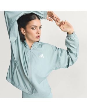 adidas Hyperglam 3-Stripes Windbreaker - Blue