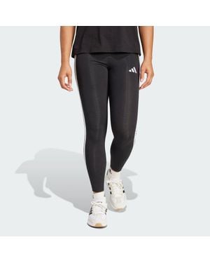 adidas Essentials 3-Stripes Cotton Leggings - Grey