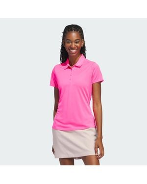 adidas Solid Short Sleeve Polo Shirt - Pink