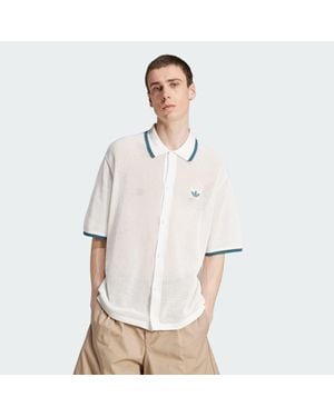 adidas Originals Button Down Knitted Shirt - White