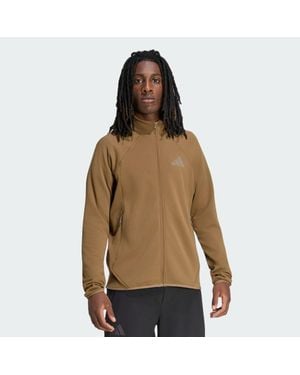 adidas Terrex Xperior Climawarm+ Ventknit Fleece Jacket - Brown