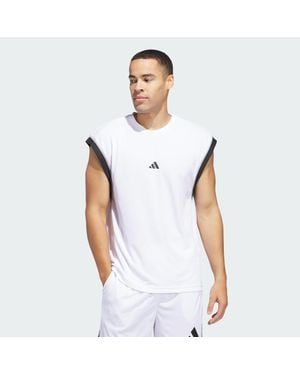adidas Basketball All-World Sleeveless Tank Top - White