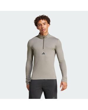 adidas Workout Half-Zip Top - Grey